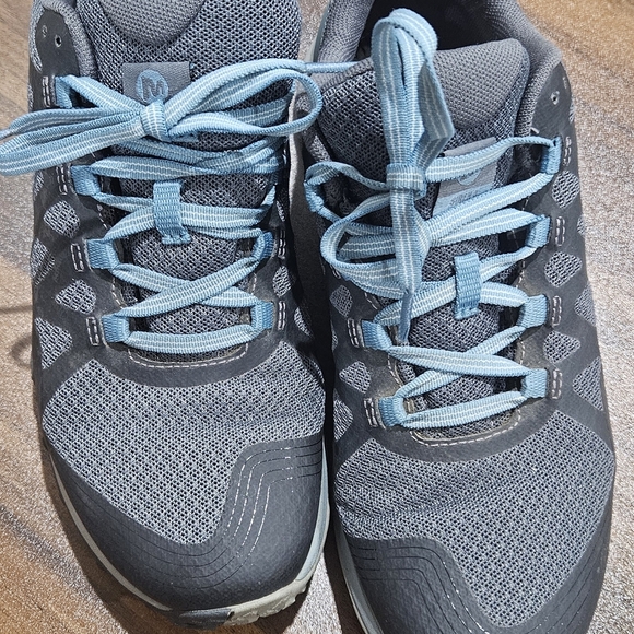 Merrell Gray and Blue Women's Athletic Shoes - Picture 2 of 7